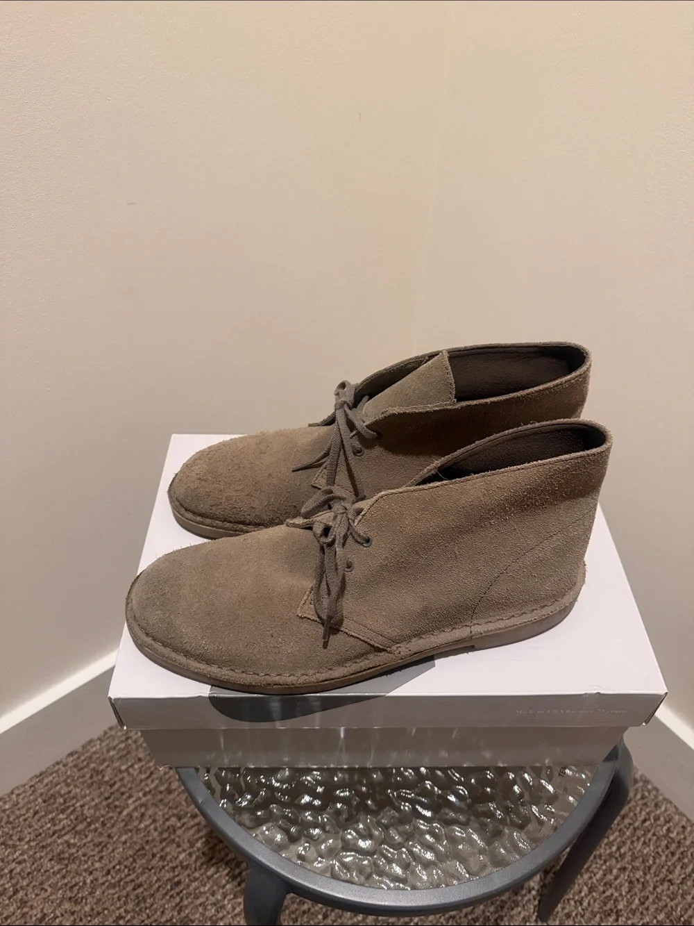Clarks Men's Suede Chukka Boots in Taupe Brown